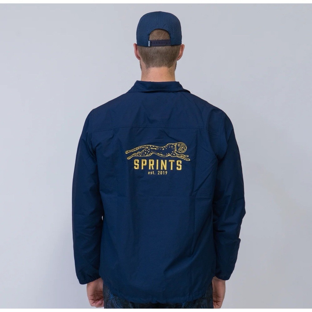 Sprints Coaches Jacket (Unisex) XL Navy Gold Embroidered Athletic Apparel